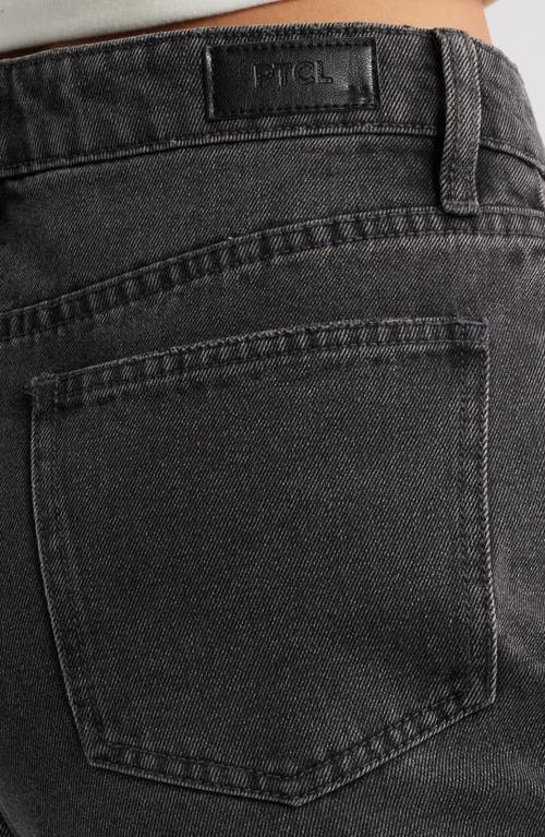Shop Ptcl Leia High Waist Denim Bermuda Shorts In Grey Wash