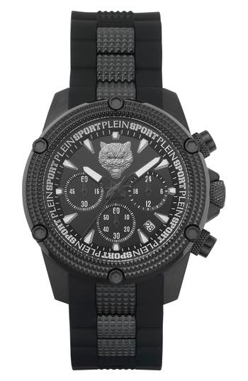 Philipp Plein Sport Hurricane Silicone Strap Watch, 44mm
