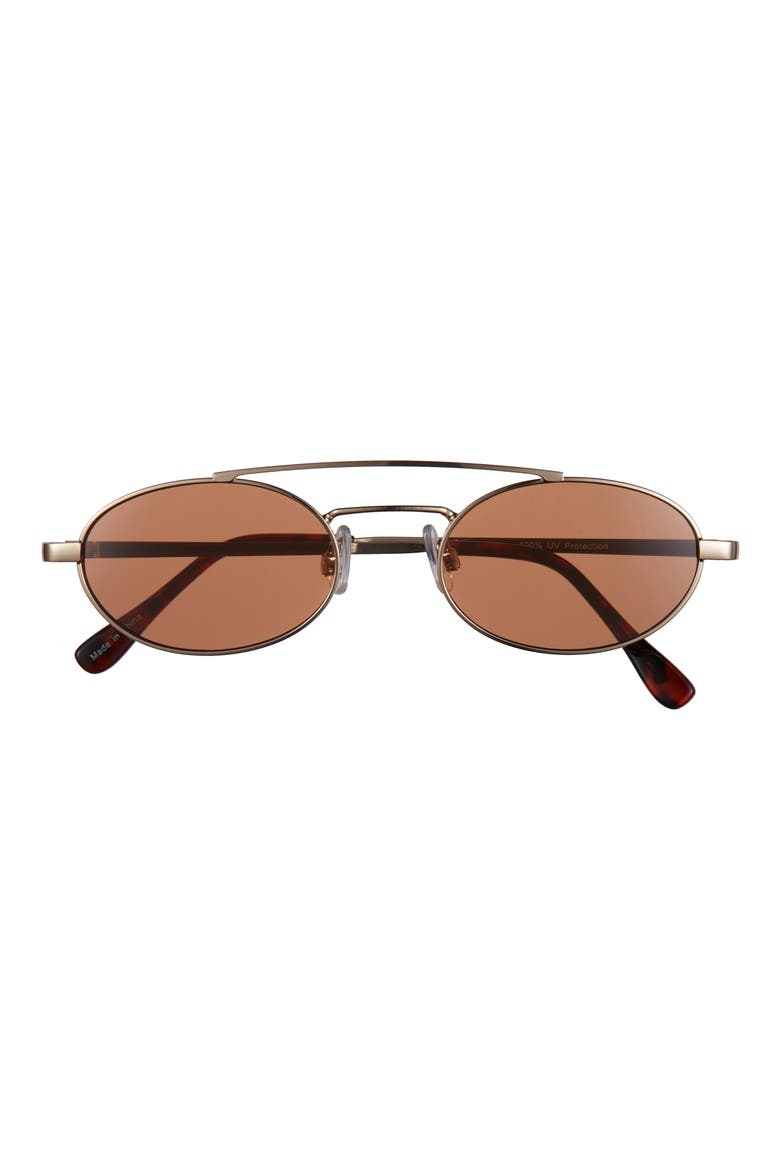 Retro Oval Sunglasses, Main, color, GOLD