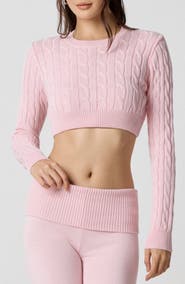 Florence by Mills Barre Crop Cable Sweater