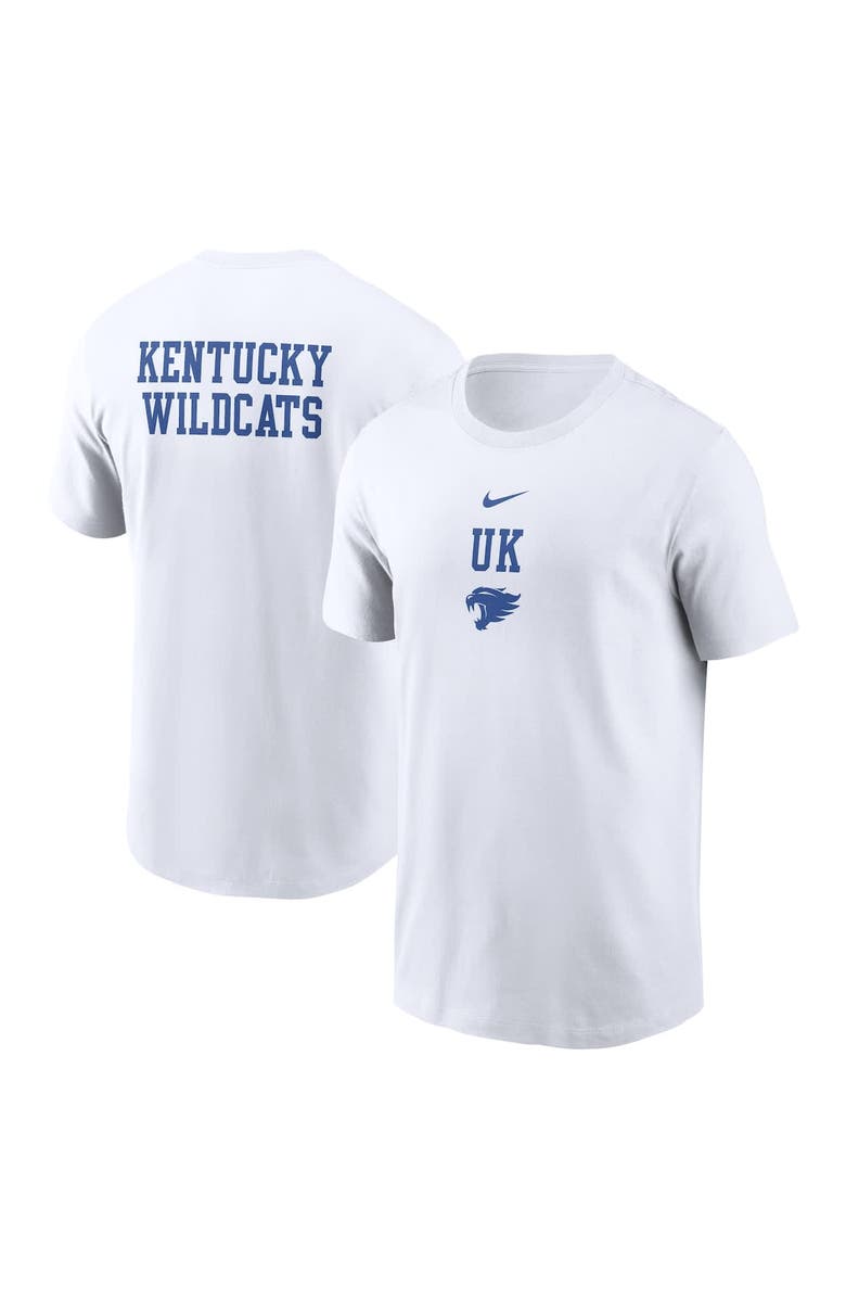 Nike Men's Nike White Kentucky Wildcats 2-Hit Stacked T-Shirt, Alternate, color, White