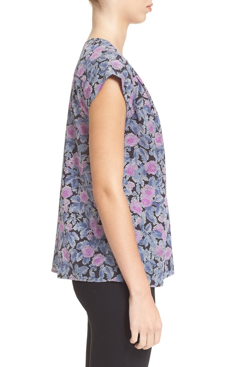Joie 'Faela' Floral Print Silk Top, Alternate, color, 
