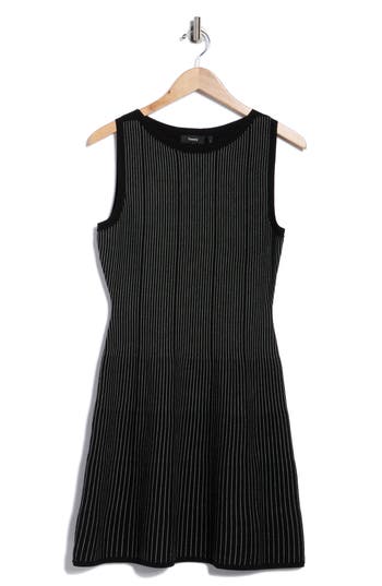 Theory Panelled Knit Dress In Black