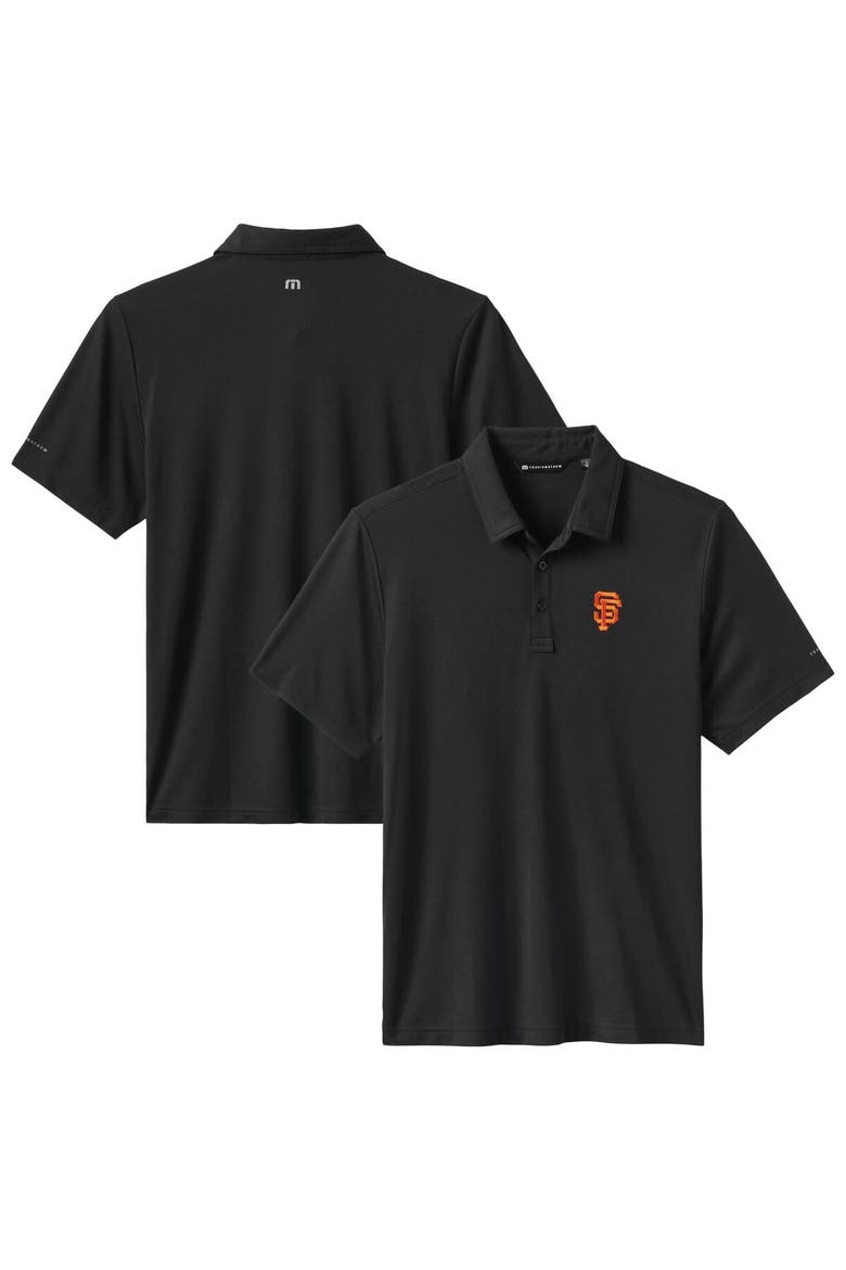 Men's TravisMathew Black San Francisco Giants Playoff Pitch Tri-Blend Polo, Main, color, Black