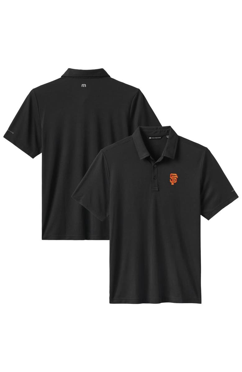 TravisMathew Men's TravisMathew Black San Francisco Giants Playoff Pitch Tri-Blend Polo, Main, color, Black