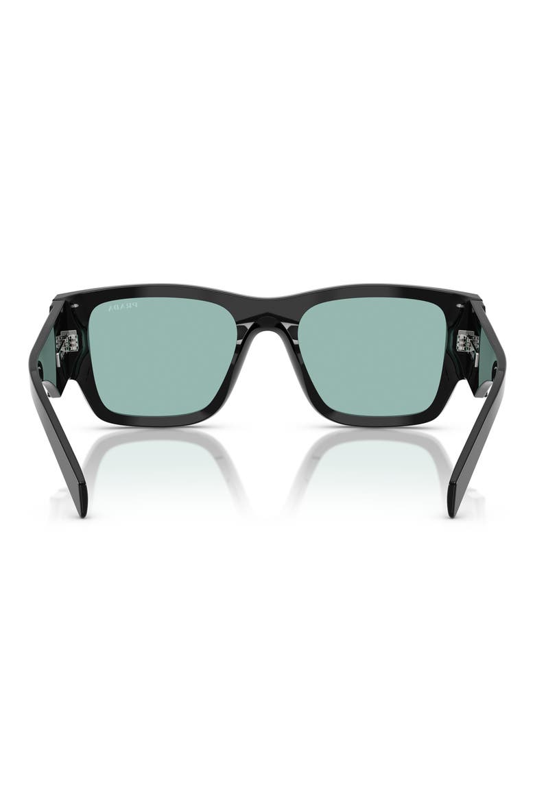 54mm Square Sunglasses, Alternate, color, BLACK GREEN