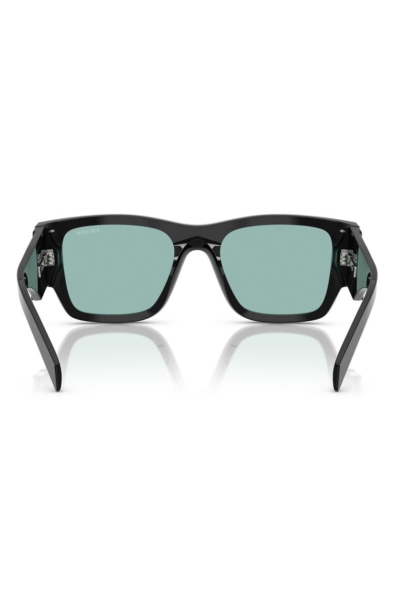 Prada 54mm Square Sunglasses, Alternate, color, Black Green