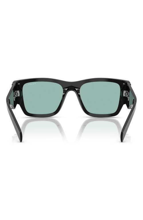 Shop Prada 54mm Square Sunglasses In Black Green