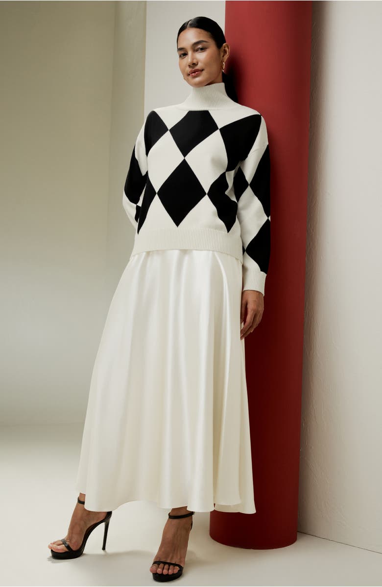 Lilysilk Argyle Preppy Wool Sweater, Alternate, color, 