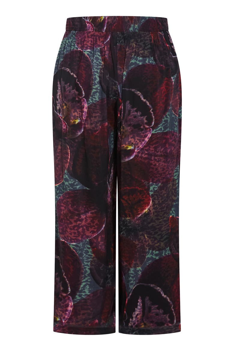 Piper Printed Wide Leg Pants, Alternate, color, BLACK ORCHID