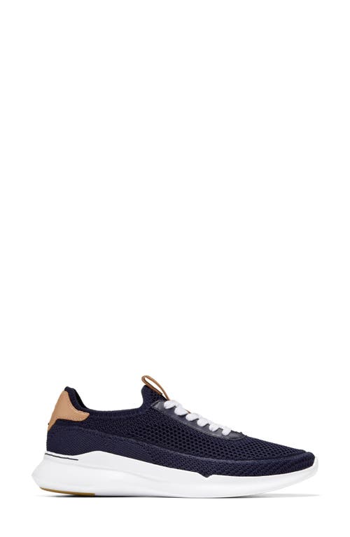 Cole Haan Grand Crosscourt Stitchlite Runox Sneaker In Midnight Moon Knit/white