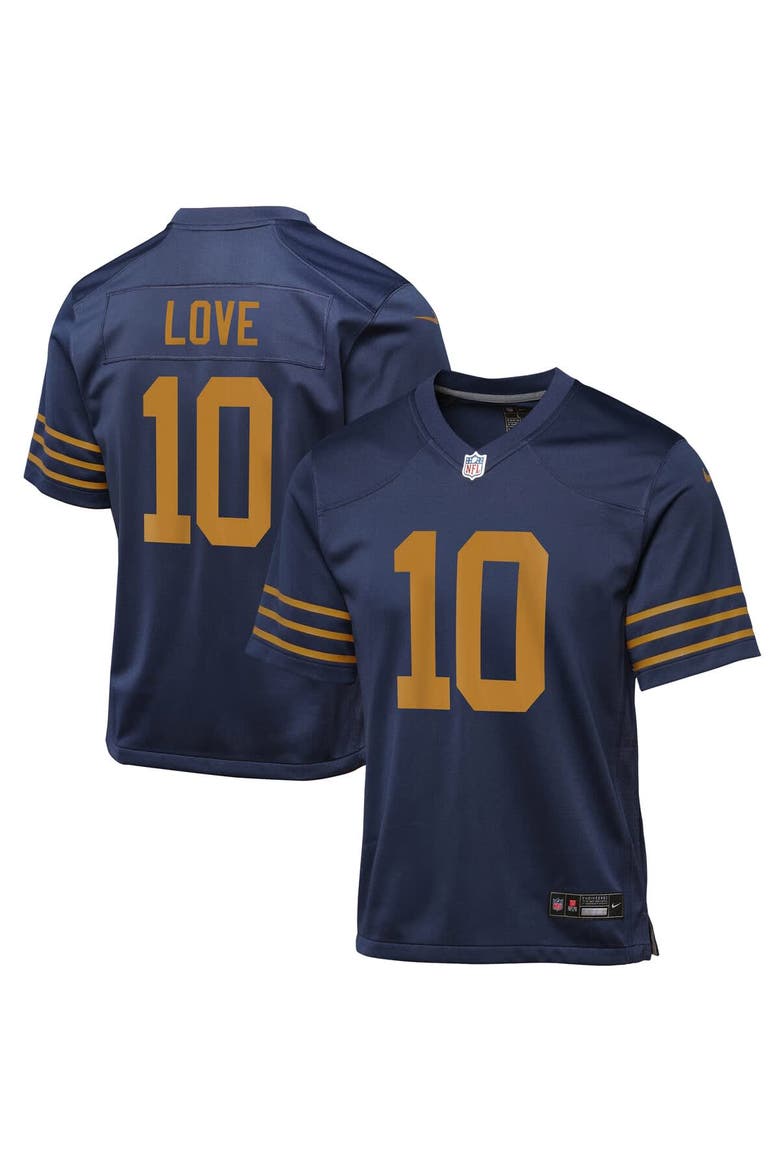 Youth Nike Jordan Love Navy Green Bay Packers The 1923 Classic Game Jersey, Alternate, color, Navy