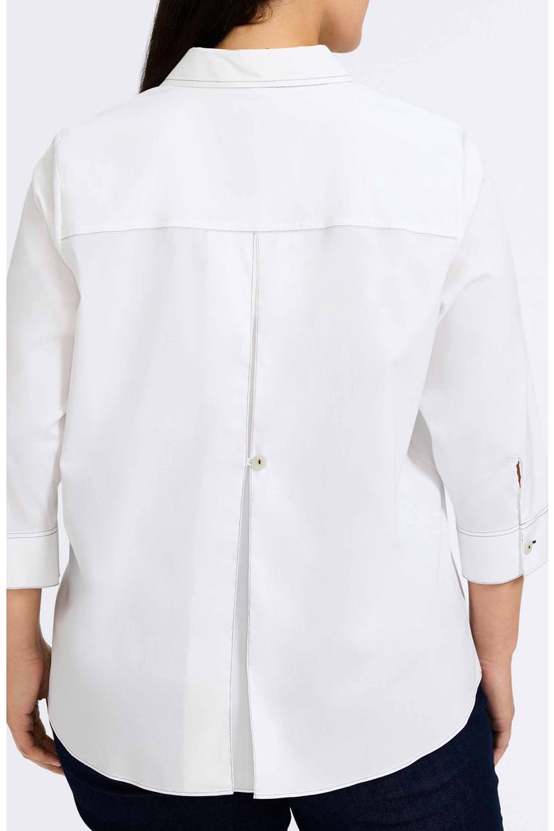 Kelly Button-Up Shirt, Alternate, color, WHITE/BLACK
