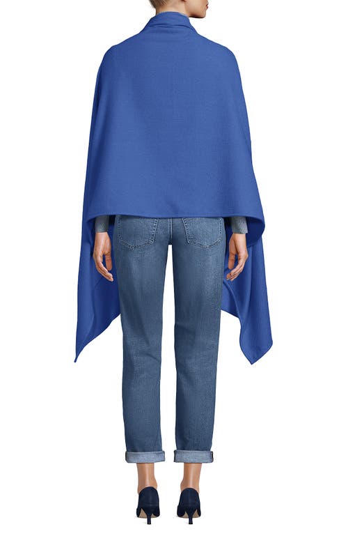 Lands' End Cashtouch Shawl Wrap In Blue