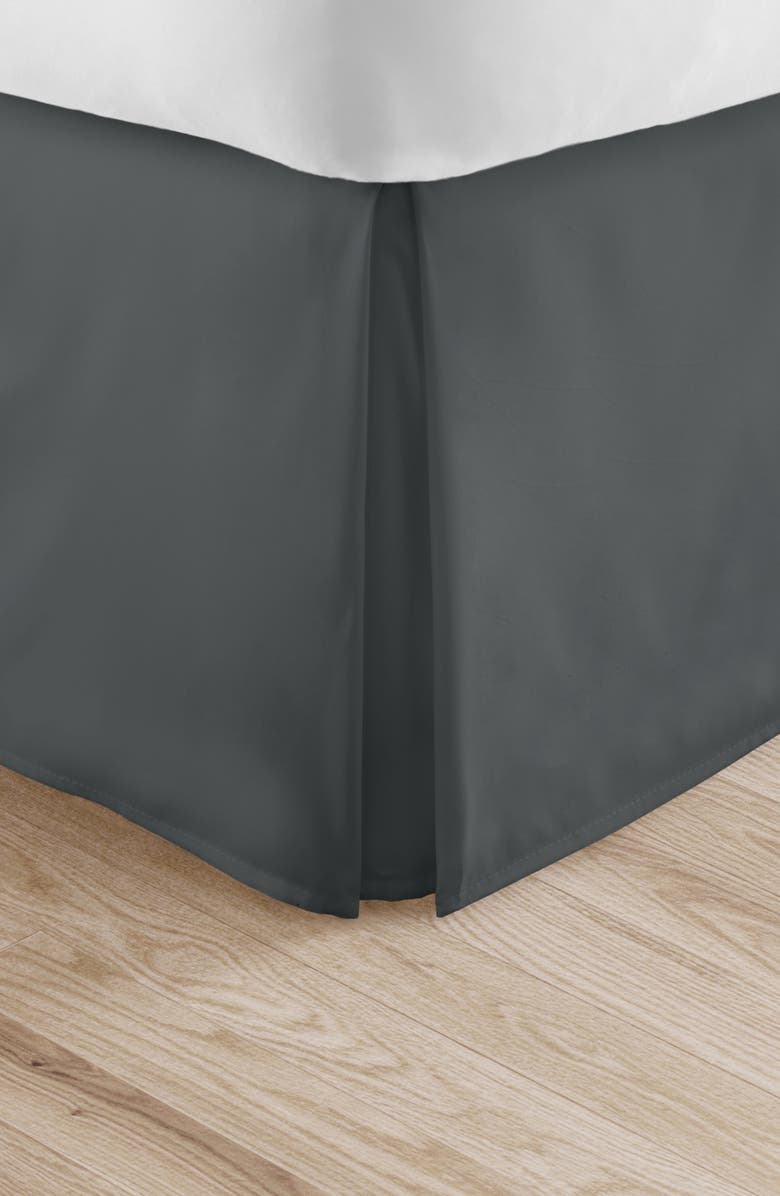 HOMESPUN Premium Pleated Dust Ruffle Bed Skirt, Alternate, color, Gray