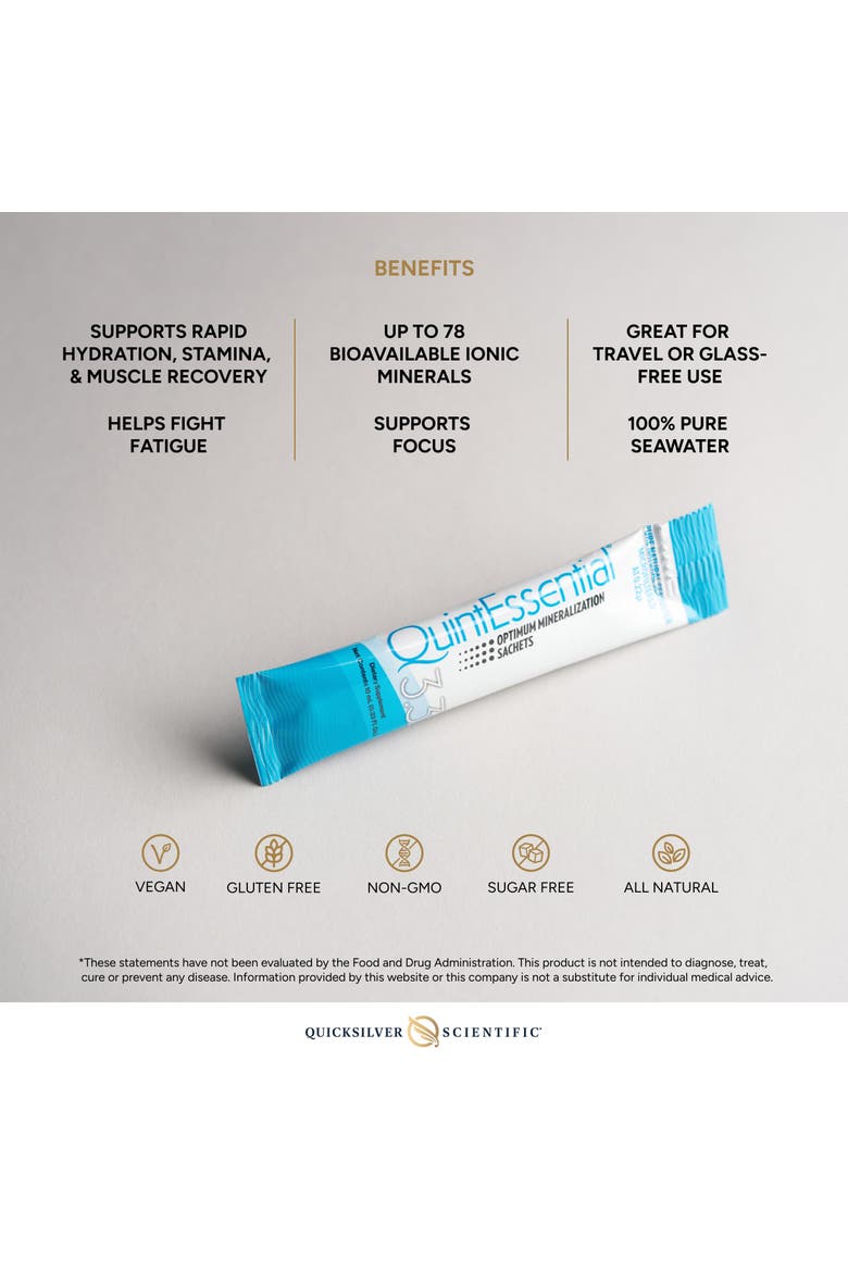 QuintEssential Hypertonic Filtered Sea Water Hydration Sachets, Alternate, color, None