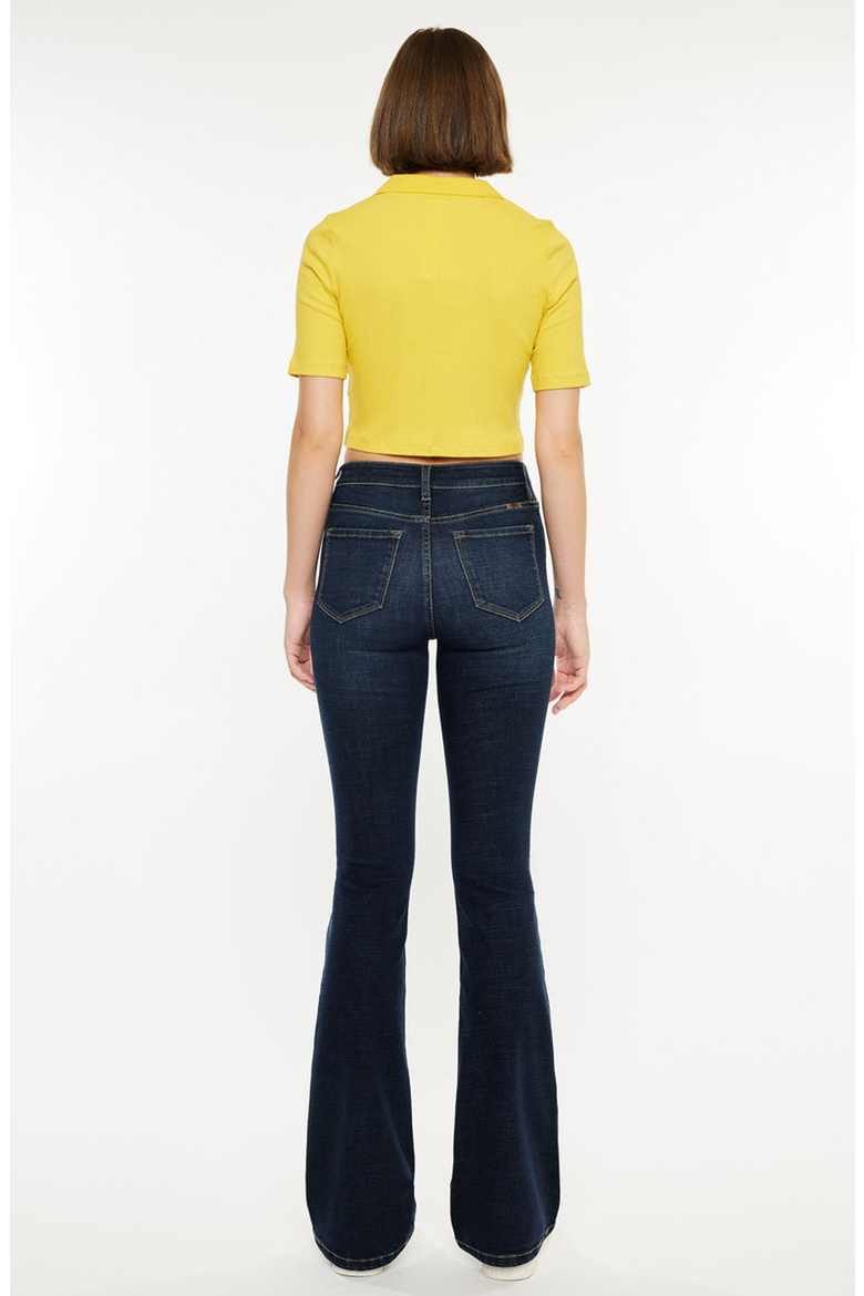 Avery Essentials High Rise Bootcut Stretch Jeans, Alternate, color, Dark Wash