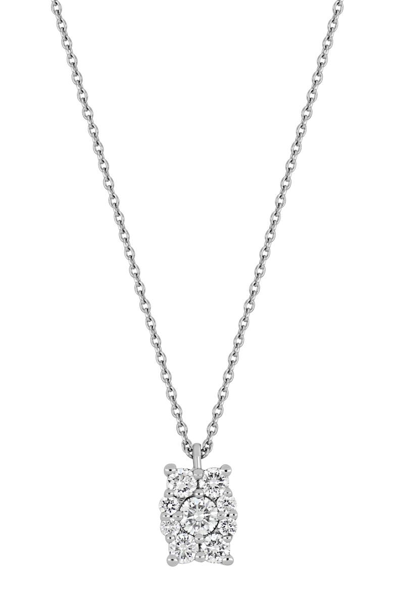 Mika Diamond Pendant Necklace, Main, color, 18KW