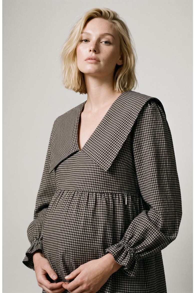 Maternity and Nursing Blouse Amandine, Main, color, Black
