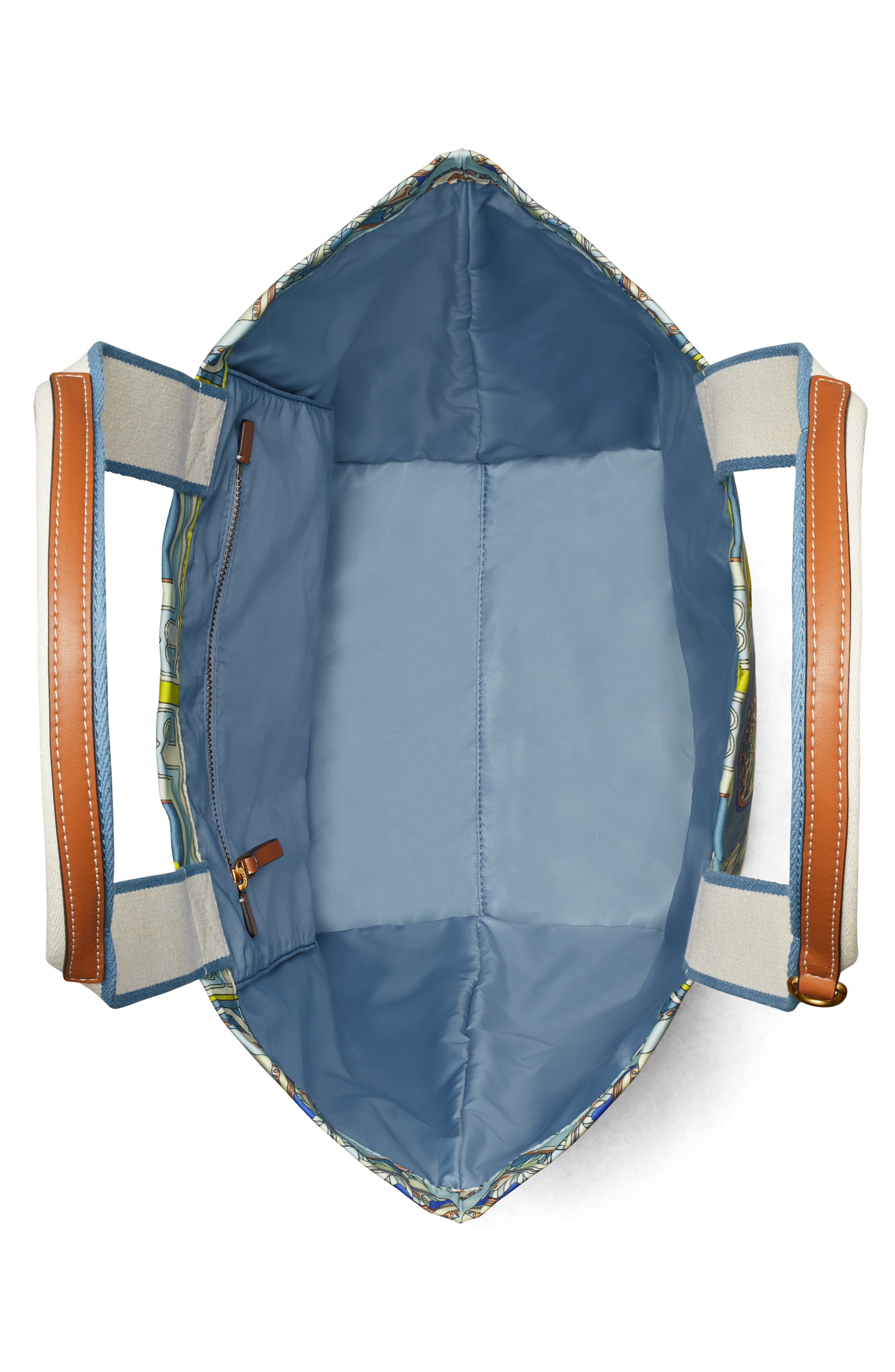 Tory Burch Ella Print Recycled Nylon Market Tote, Alternate, color, 