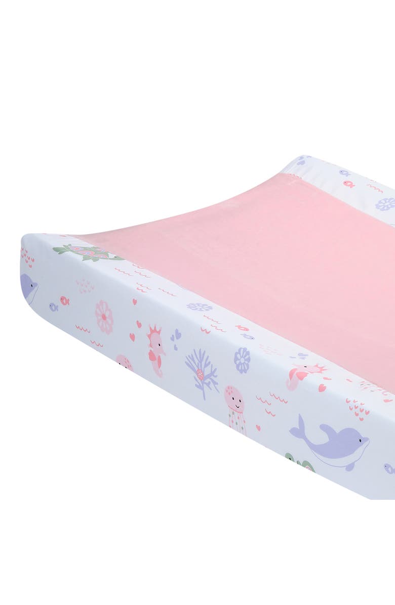 Lambs & Ivy Sea Dreams Changing Pad Cover, Alternate, color, Pink