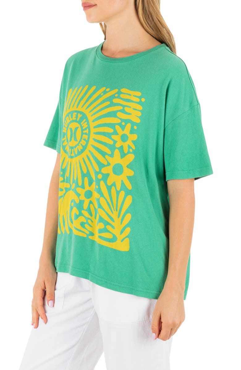 Hurley Harmony Graphic Boyfriend T-Shirt, Alternate, color, Spring Green