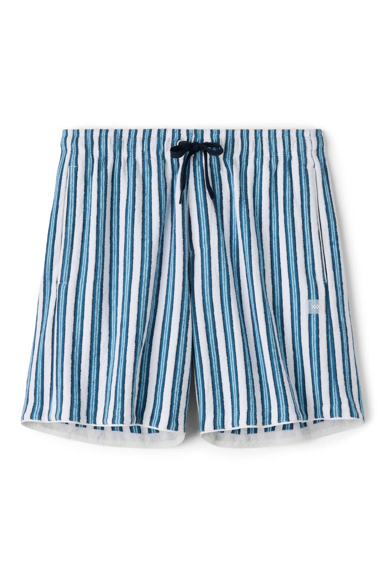 Seaside Terry Shorts, Alternate, color, ASH BLUE VINTAGE STRIPE