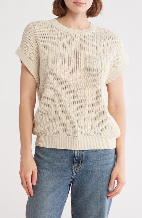 Cotton Short Sleeve Sweater
