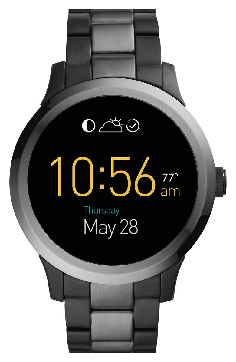 Fossil Q Fossil 'Fossil Q - Founder' Round Bracelet Smart Watch, 47mm, Main, color,