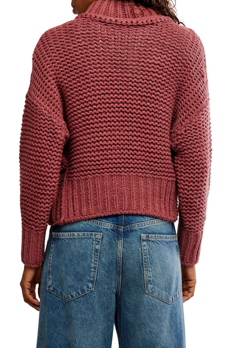 Free People My Only Sunshine Sweater, Alternate, color, Marsala