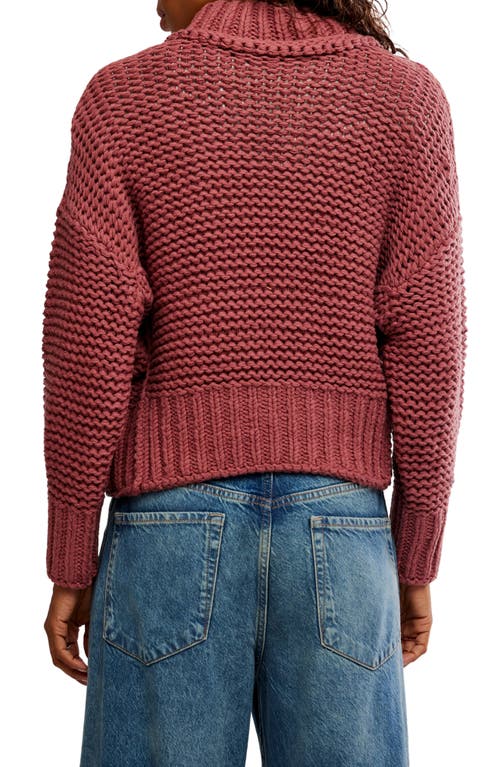 Free People My Only Sunshine Sweater In Burgundy