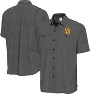 ANTIGUA Men's Antigua Black San Diego Padres Mosaic Button-Up Shirt