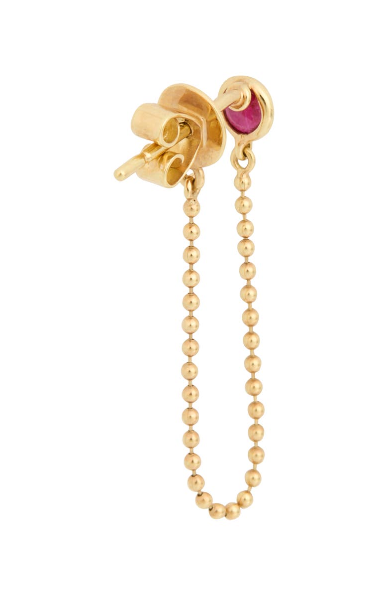 Meira T Ruby Chain Front/Back Earrings, Alternate, color, Yellow