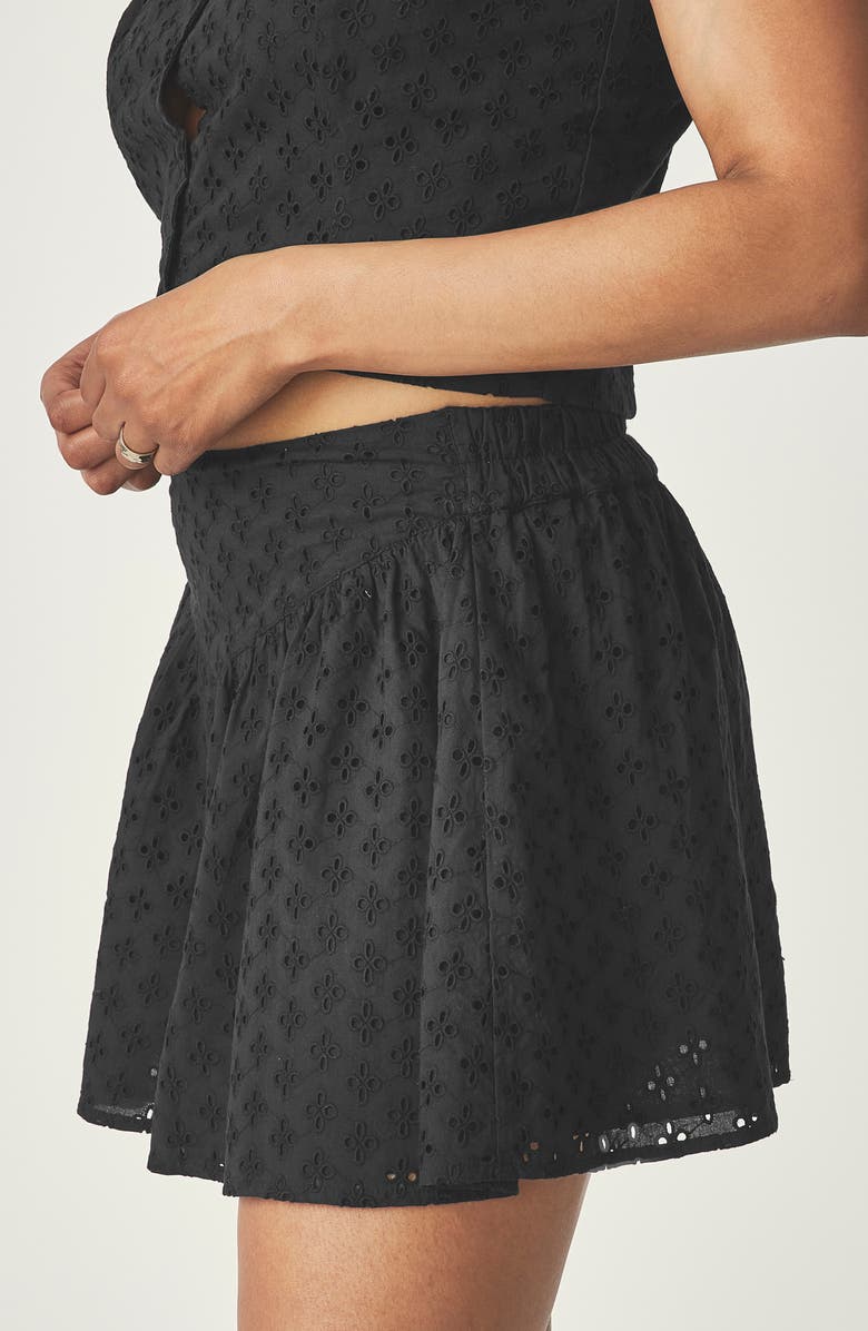 Florence by Mills Eyelet Mini Skort, Alternate, color, Black