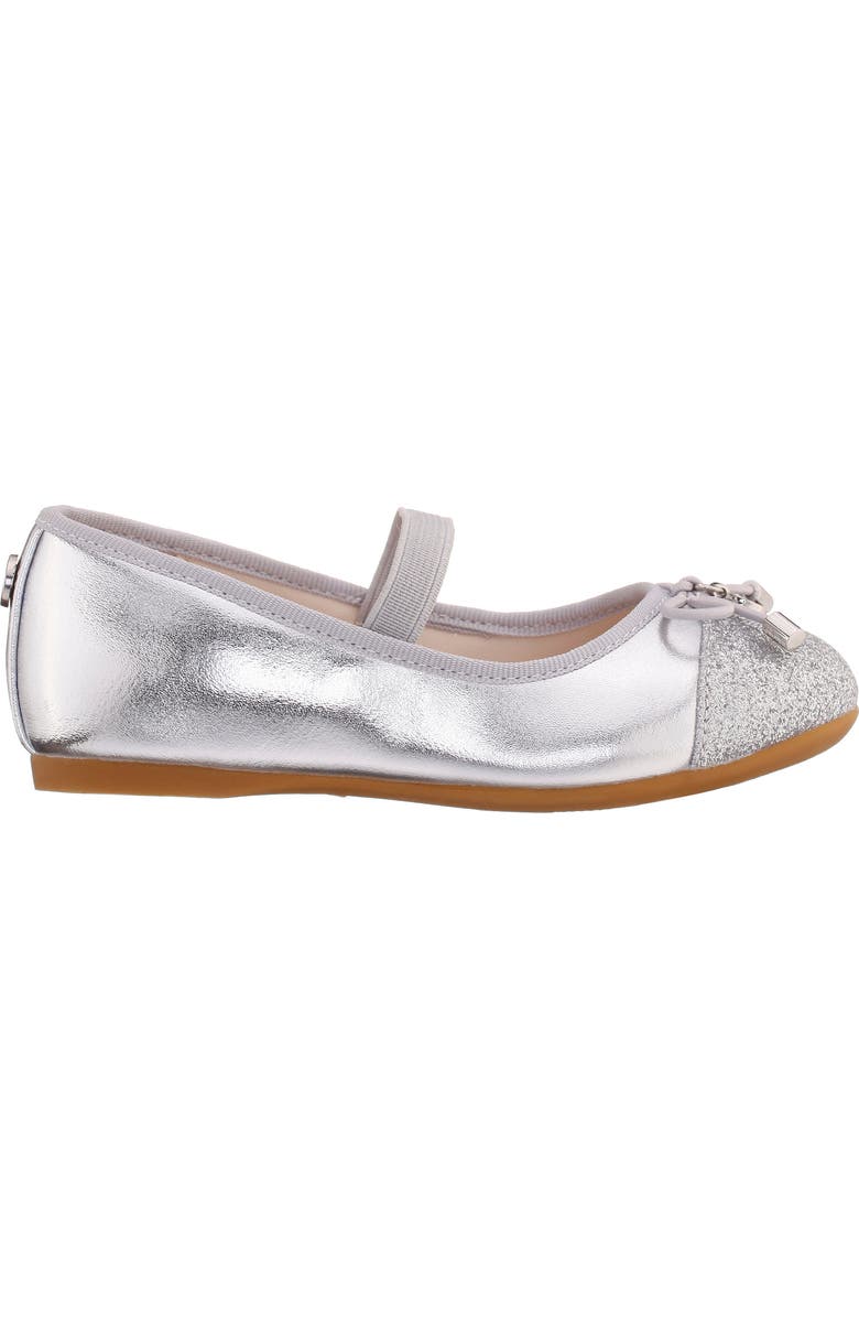 Nina Kids' Kamryn Mary Jane Flat, Alternate, color, Silver Metallic