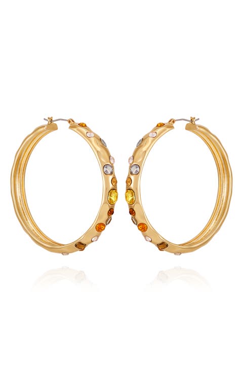 Crystal Hoop Earrings