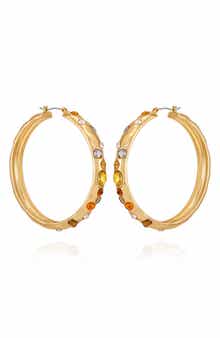 GUESS Crystal Hoop Earrings