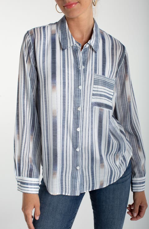 Stripe Button-Up Shirt