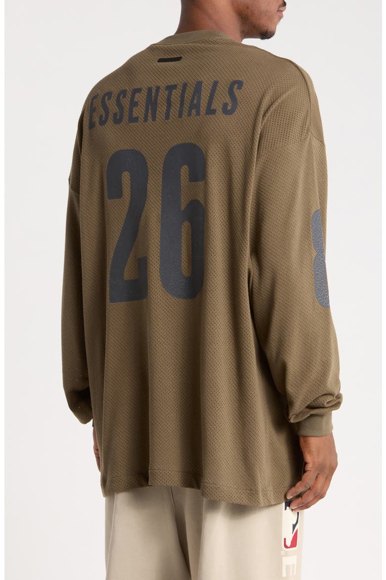 Merch Oversize Long Sleeve Cotton Mesh Graphic T-Shirt, Alternate, color, MOSS