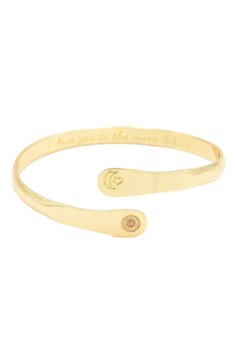 Hollywood Sensation Engraved I love you to the moon and back Bracelet, Main, color, Gold