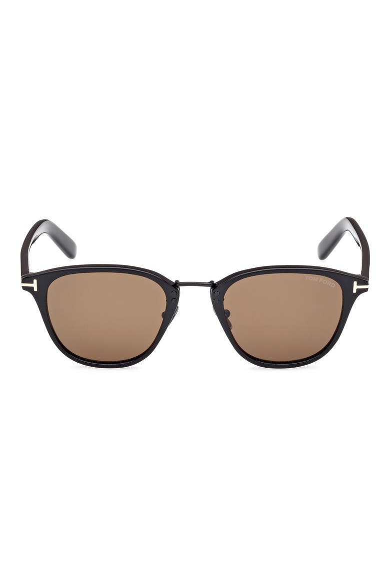 50mm Square Sunglasses, Main, color, SHINY BLACK / ROVIEX