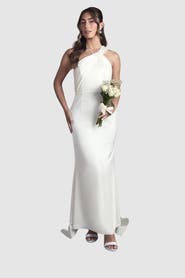 Coast Satin Halter Neck Fishtail Dress