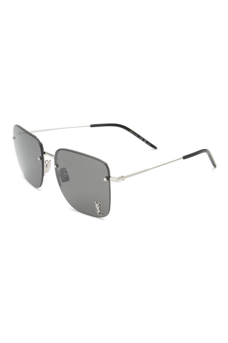 Square Sunglasses, Alternate, color, SILVER SILVER GREY