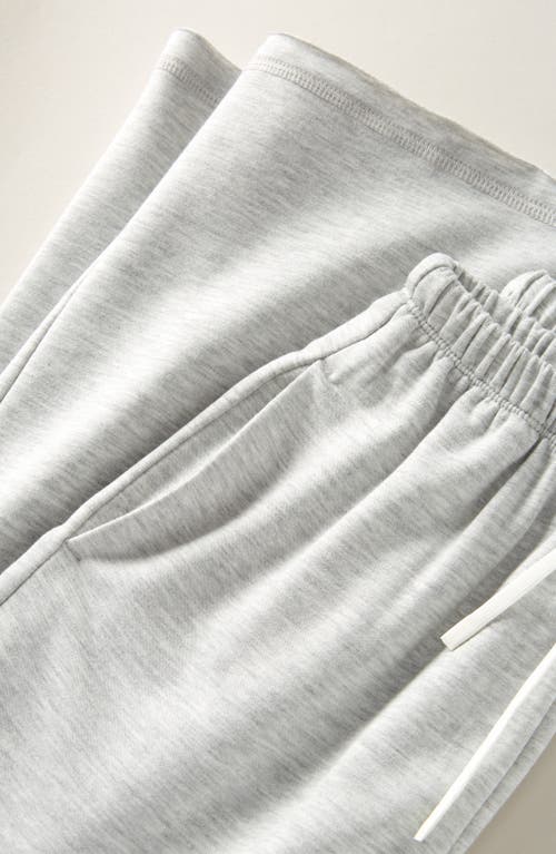 Zella Girl Kids' Step Up Wide Leg Fleece Pants In Gray