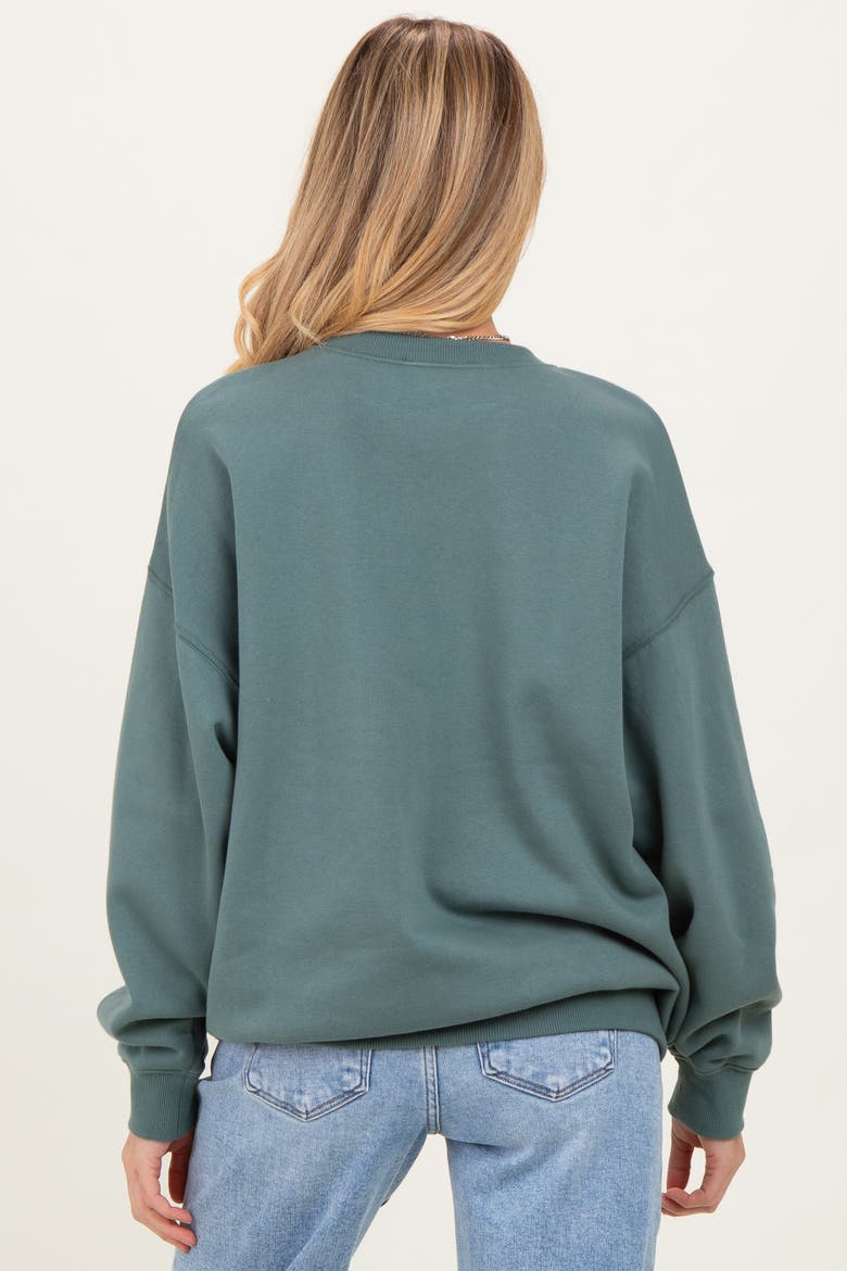 Jade Oversized Fleece Sweatshirt, Alternate, color, Light Olive