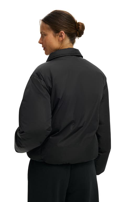 Cotton On Body Active The Mother Puffer Faux Fur Collar Bomber In Black