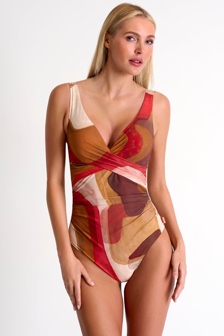Classic One-Piece Swimsuit, Main, color, Print