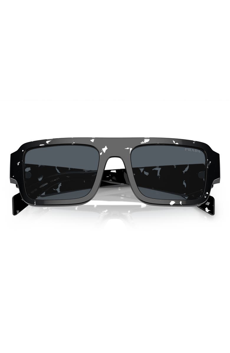 Prada 53mm Rectangular Sunglasses, Alternate, color, Dark Grey