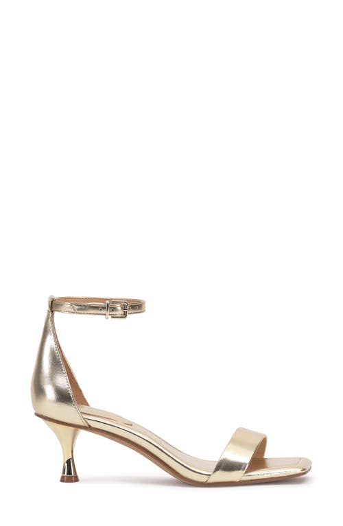 Vince Camuto Vinkely Square Toe Kitten Heel Sandal In Egyptian Gol