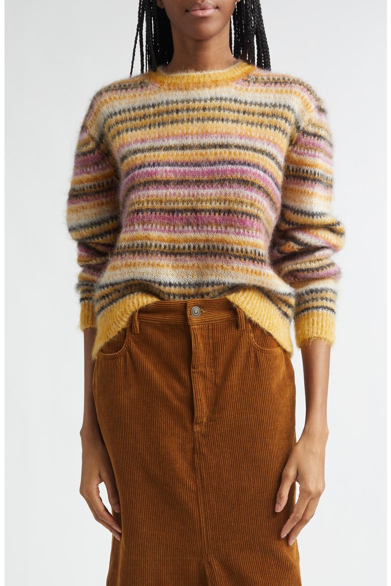 Morine Mohair Blend Sweater, Main, color, MUSTARD